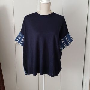 J Crew Navy Short Sleeve Top NWOT
